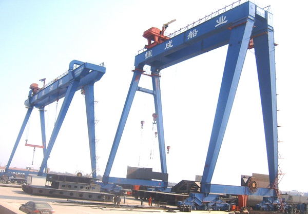 福建漳州龙门吊厂家双梁与单梁造船龙门吊区别 